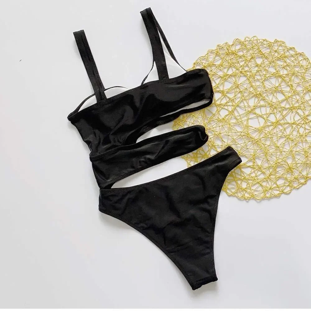 Black one piece swimsuit #3